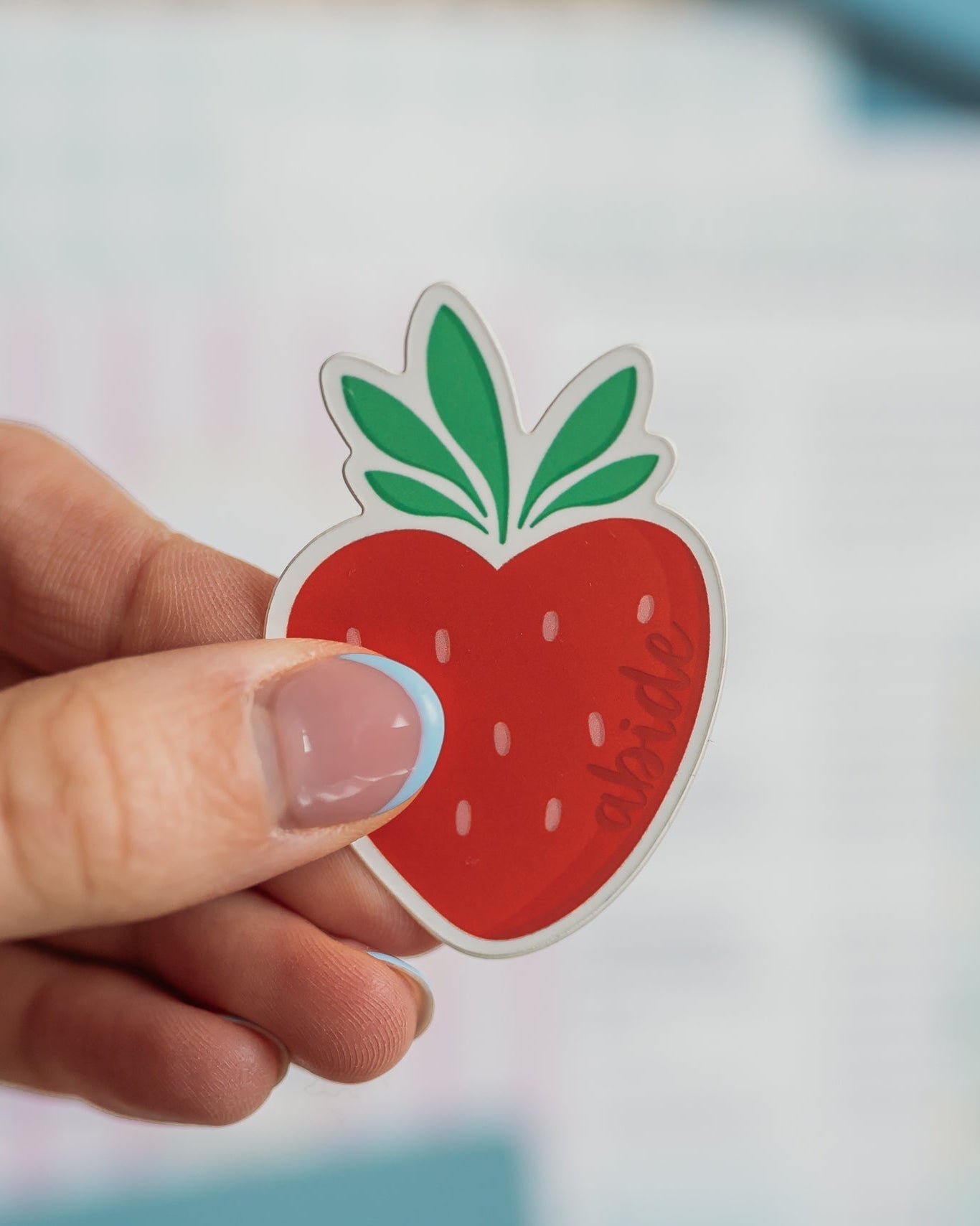 cute christian strawberry sticker mail club stickers